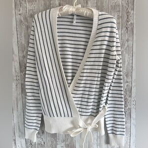 Simply Southern Wrap Striped Sweater